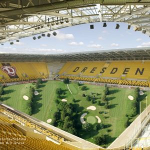 Bildmontage - Golfplatz im Fußballstadion final web